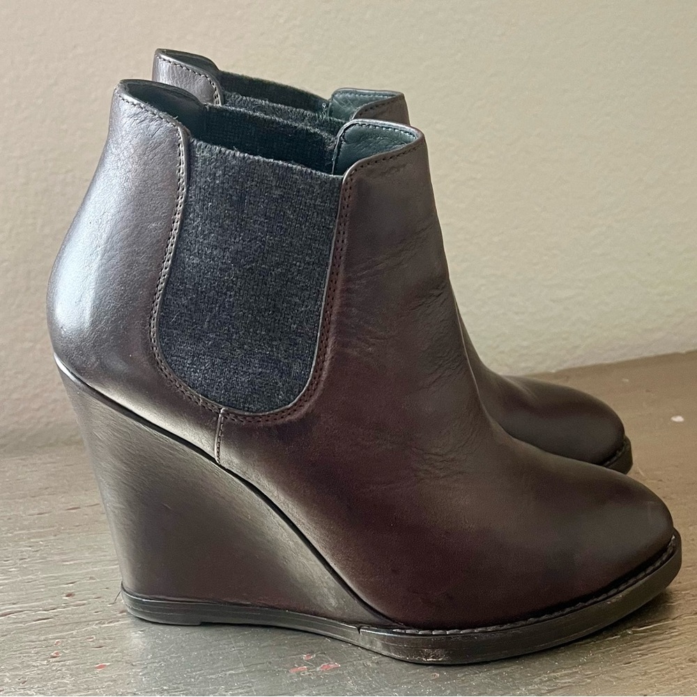 Brunello Cucinelli Leather Boots - 37.5 - Picture 2 of 11